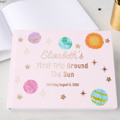 Elegant First Trip Around The Sun Girl's Birthday Gästebuch