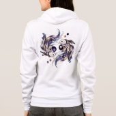 Elegant Fisces Watercolor Zodiac Women's Hoodie (Rückseite)