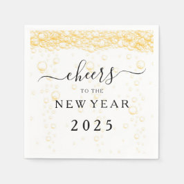Elegant Fizz Bubbles jubeln Neujahrsfest Serviette