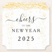 Elegant Fizz Bubbles jubeln Neujahrsfest Untersetzer (Vorderseite)