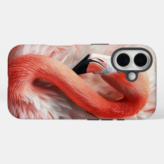 Elegant Flamingo Feather Phone Case (Rückseite (Horizontal))