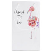 Elegant Flamingo Gift Bag Kleine Geschenktüte (Rückseite)