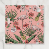 Elegant Flamingo & Hibiskus Dusche Danke Tag Geschenkanhänger (Rückseite)