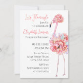 Elegant Flamingo Invitation Ankündigung (Vorderseite)