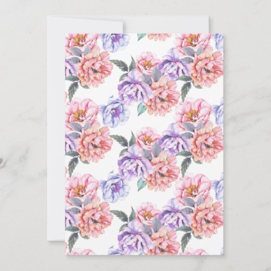 Elegant Flamingo Invitation Ankündigung (Rückseite)