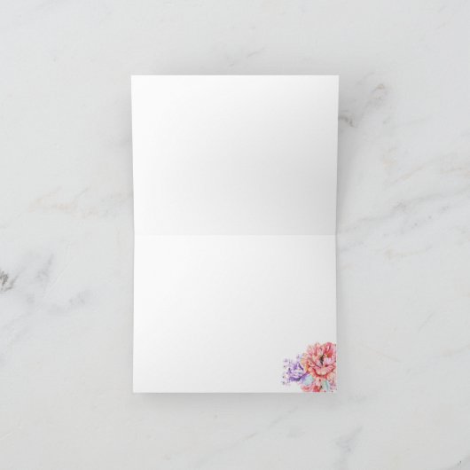 Elegant Flamingo Note Card Dankeskarte (Innenseite)