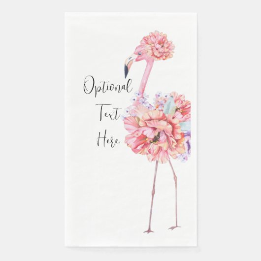 Elegant Flamingo Party Napkin Serviette (Vorderseite)