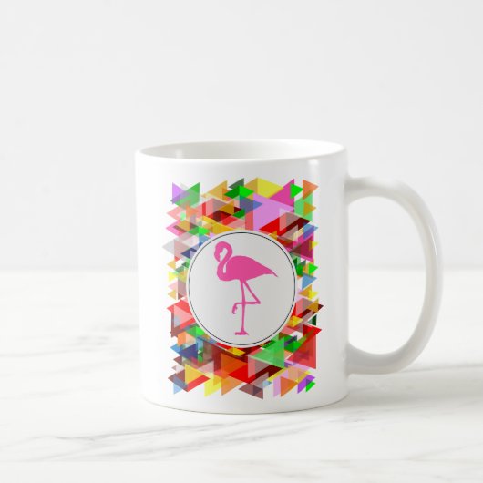 Elegant Flamingo Silhouette Kaffeetasse (Rechts)