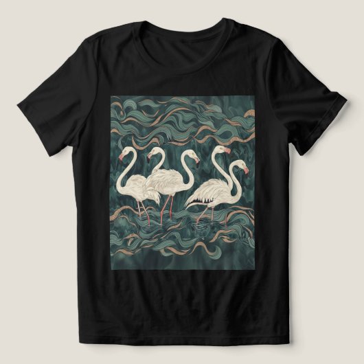 Elegant Flamingo T-shirt Tri-Blend Shirt (Design Vorderseite)