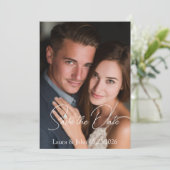 Elegant Flat Save the Date Wedding Invitation (Stehend Vorderseite)