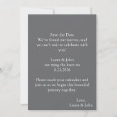 Elegant Flat Save the Date Wedding Invitation (Rückseite)