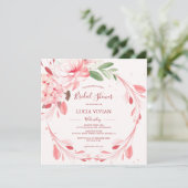 Elegant Flawless Sakura Bridal Dusche Einladung (Stehend Vorderseite)