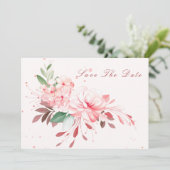 Elegant Flawless Sakura Pink Dream Save the Date Einladung (Stehend Vorderseite)