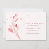 Elegant Flawless Sakura Pink Dream Save the Date Einladung (Rückseite)