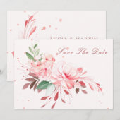 Elegant Flawless Sakura Pink Dream Save the Date Einladung (Vorne/Hinten)