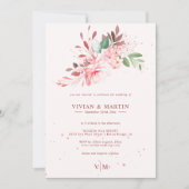 Elegant Flawless Sakura Pink Dream Wedding Einladung (Vorderseite)