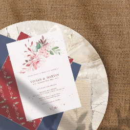 Elegant Flawless Sakura Pink Dream Wedding Einladung