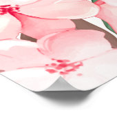 Elegant Flawless Sakura Pink Dream Wedding Willkom Poster (Ecke)