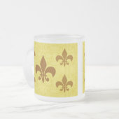 Elegant Fleur-De-Lis Mattglastasse (Vorderseite Links)