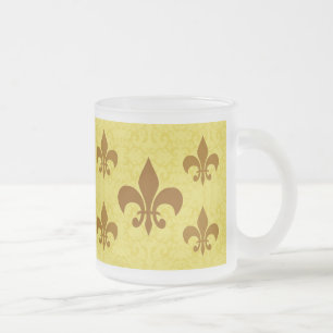 Elegant Fleur-De-Lis Mattglastasse