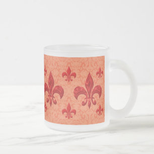 Elegant Fleur-De-Lis Mattglastasse
