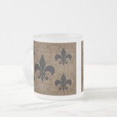 Elegant Fleur-De-Lis Mattglastasse (Vorderseite Links)