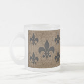 Elegant Fleur-De-Lis Mattglastasse (Links)