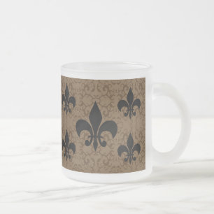 Elegant Fleur-De-Lis Mattglastasse