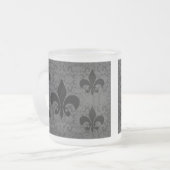 Elegant Fleur-De-Lis Mattglastasse (Vorderseite Links)
