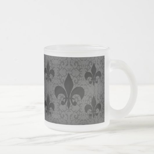 Elegant Fleur-De-Lis Mattglastasse (Rechts)