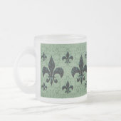 Elegant Fleur-De-Lis Mattglastasse (Links)
