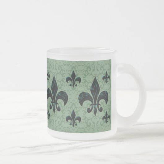 Elegant Fleur-De-Lis Mattglastasse (Rechts)
