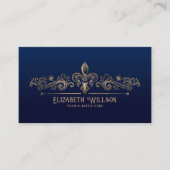 Elegant Fleur-de-lis Ornament Visitenkarte (Vorderseite)