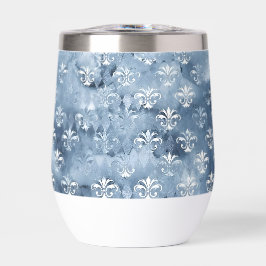 Elegant Fleur-de-Lis - Vintages blaues Französisch