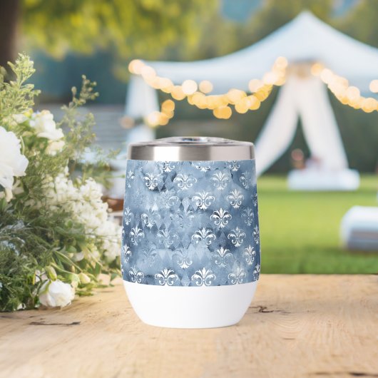 Elegant Fleur-de-Lis - Vintages blaues Französisch (Hochzeit (gedreht))