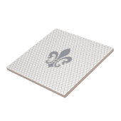 Elegant Fleur de Lys in Grauem und in weißem Fliese (Seite)