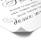 Elegant Flip Flops Black Calligraphy | Feed Sign Poster (Ecke)