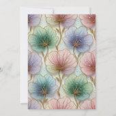 Elegant Flora Design Wedding Invitation Einladung (Rückseite)