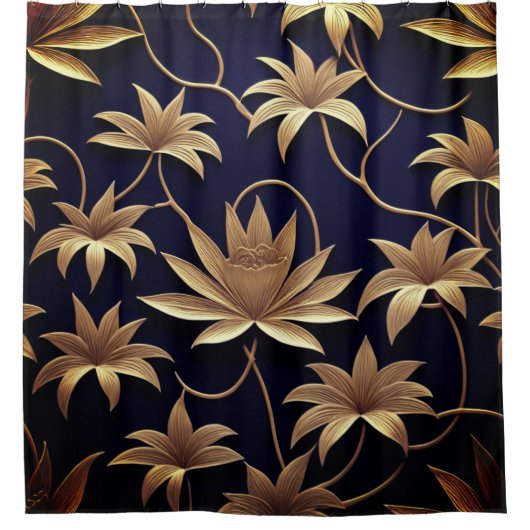 Elegant Flora Duschvorhang (Vorderseite)