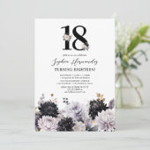 Elegant Floral 18. Geburtstagsparty Einladung (Stehend Vorderseite)