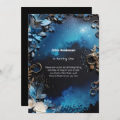 Elegant Floral 1. Geburtstag Einladung (Vorne/Hinten)