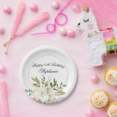 Elegant Floral 50. Geburtstag Pappteller (Party)