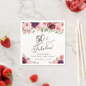 Elegant Floral 50. Geburtstagsparty Serviette (Beispiel)