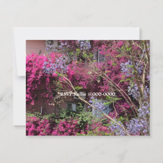 Elegant floral 50. Hochzeitstag Einladung (Rückseite)