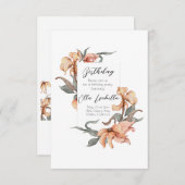 Elegant Floral 60. Geburtstag Einladung (Vorne/Hinten)