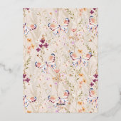 Elegant Floral 60. Geburtstag Folieneinladung (Rückseite)