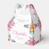 Elegant Floral 60. Geburtstag Gefallen Box Geschenkschachtel (Vorderseite)