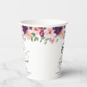 Elegant Floral 60. Geburtstagsparty Pappbecher (Rechts)