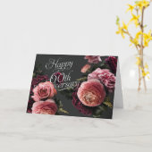 Elegant floral-60. Hochzeitstag Karte (Gelbe Blume)