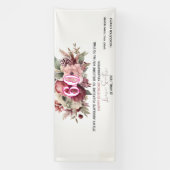 Elegant Floral 60th Happy Birthday Banner (Vertikal)